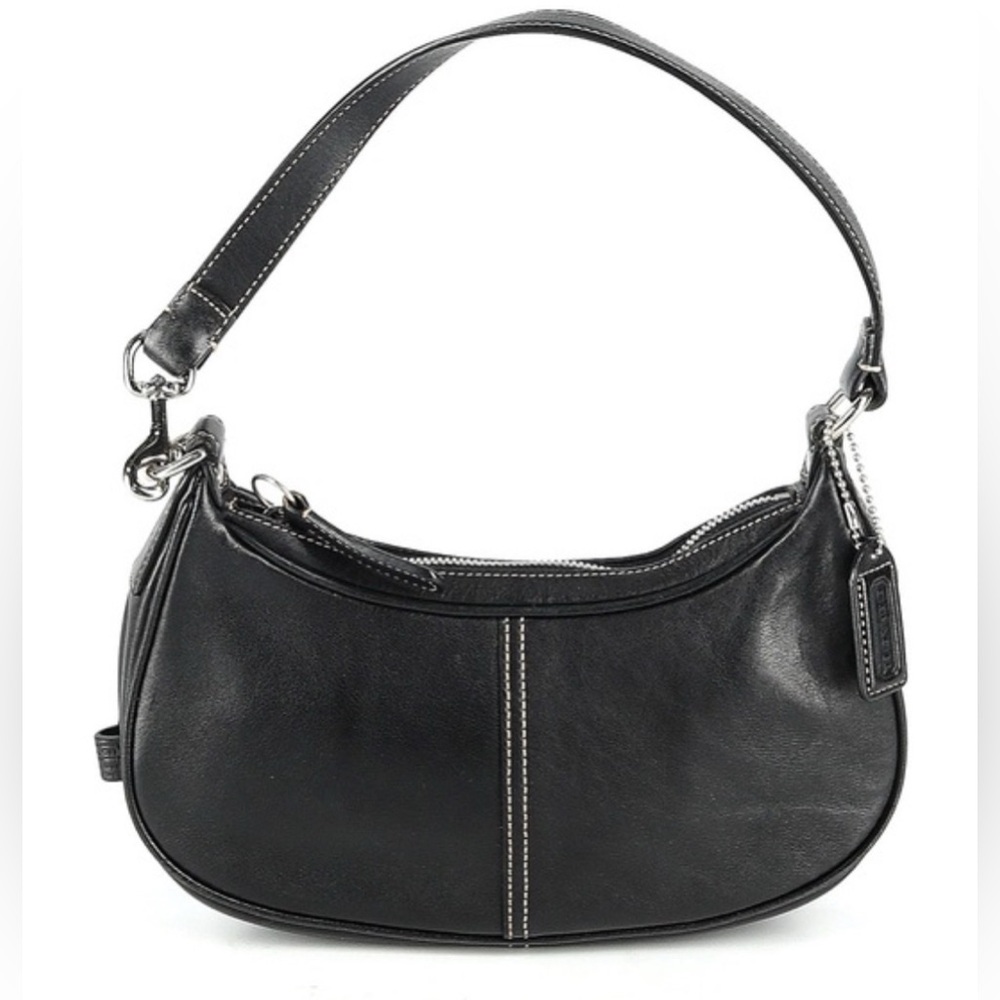 RARE Coach 7593 Black Hobo Shoulder Bag mini - Picture 1 of 9